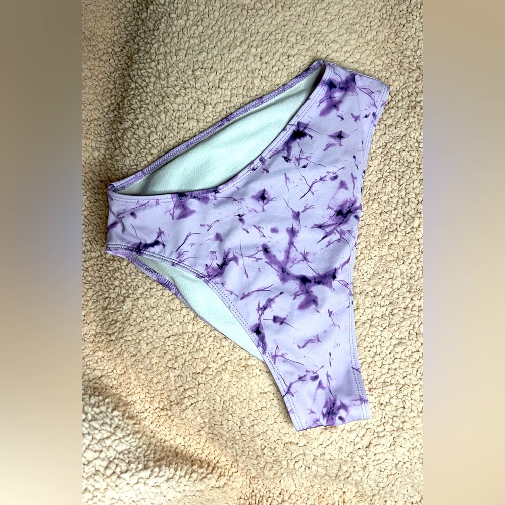Purple tie dye bikini bottoms